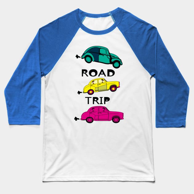 Road trip Baseball T-Shirt by CindyS